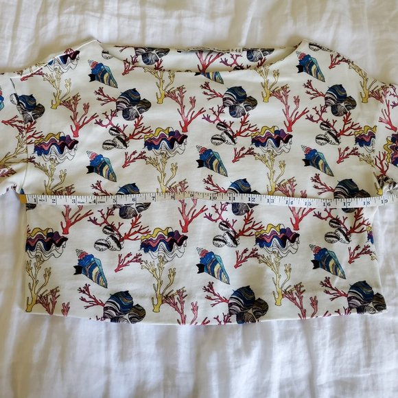 & Other Stories Seashell/Coral Crop Top US 4/EU 34 - Picture 6 of 8